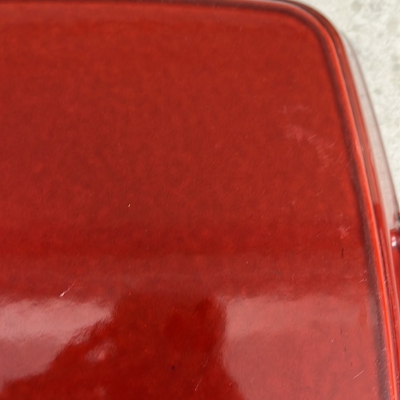 Staub Enameled large 12”Grill Pan in Excellent Cond,Burnt Orange, Made in France - Picture 3 of 7